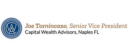 Joe Tornincaso with Capital Wealth Advisors Sponsor Logo | Naples All Star Events Sports